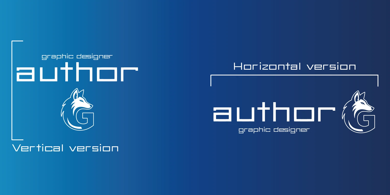 Author G — Personal Brand Identity — Horizontal and vertical lockups