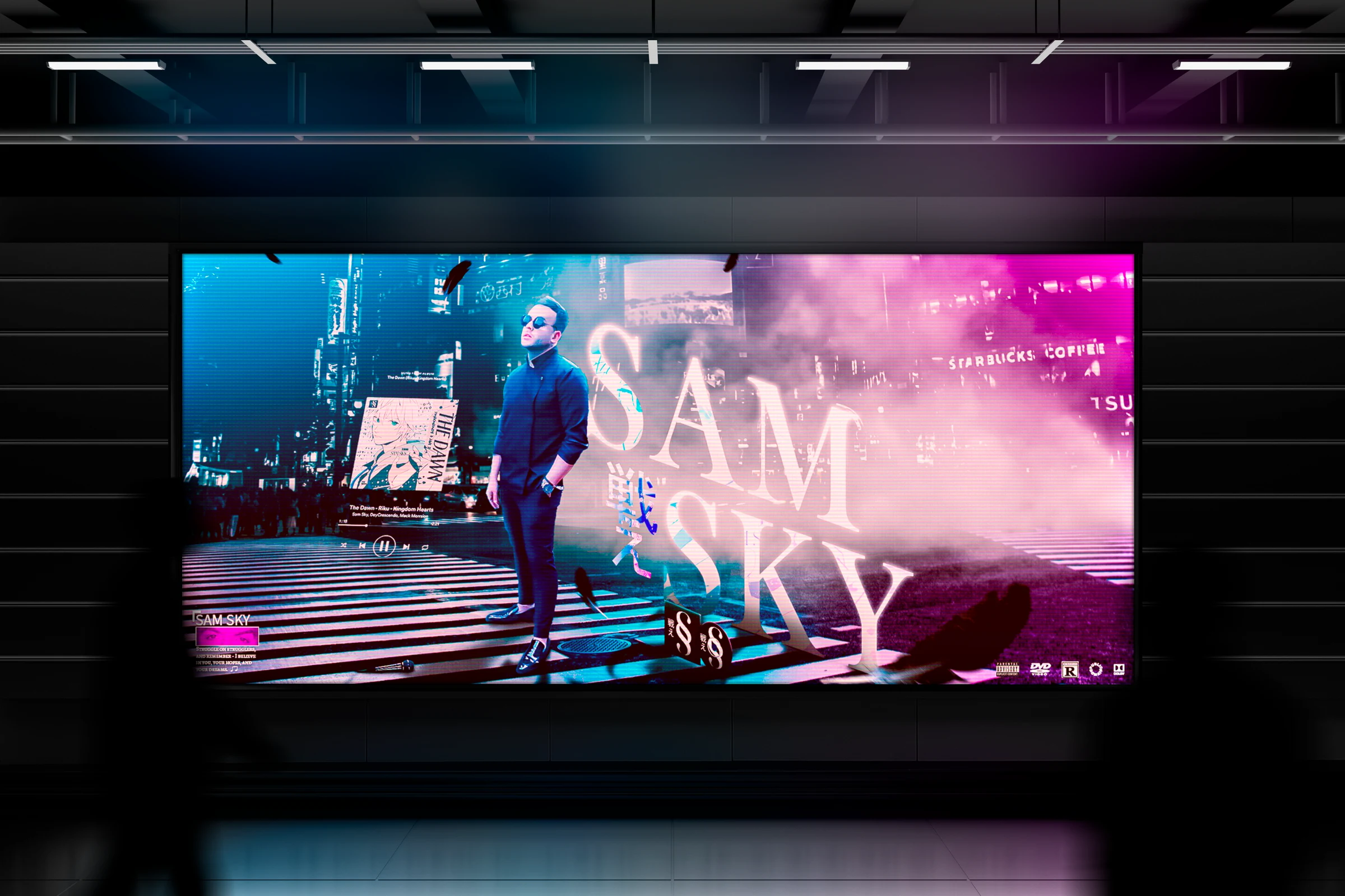 SamSky EPK — SamSky artwork applied to a large display